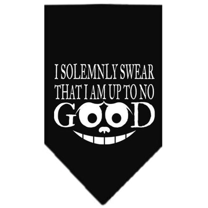 “I Solemnly Swear That I Am Up To No Good” Cotton Pet Bandana from As You Wish Apparel – Dog Humor Bandana