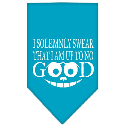 “I Solemnly Swear That I Am Up To No Good” Cotton Pet Bandana from As You Wish Apparel – Dog Humor Bandana