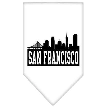 “San Francisco Skyline” Cotton Pet Bandana from As You Wish Apparel – City Pride Dog Bandana