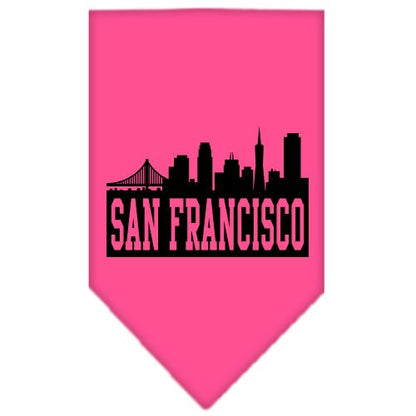 “San Francisco Skyline” Cotton Pet Bandana from As You Wish Apparel – City Pride Dog Bandana