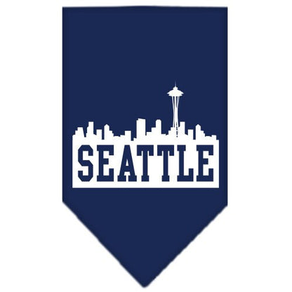 “Seattle Skyline” Cotton Pet Bandana from As You Wish Apparel – City Pride Dog Bandana