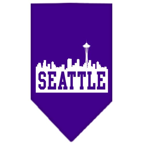 “Seattle Skyline” Cotton Pet Bandana from As You Wish Apparel – City Pride Dog Bandana
