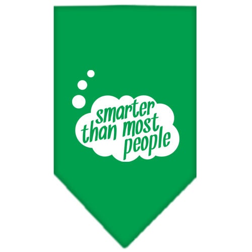 “Smarter Than Most People” Cotton Pet Bandana from As You Wish Apparel – Dog Humor Bandana