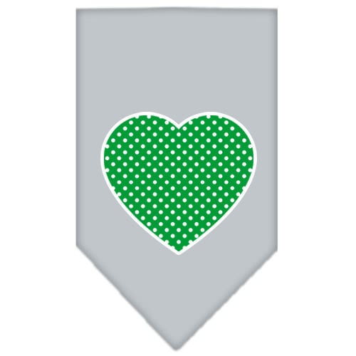 “Green Swiss Dot Heart” Cotton Pet Bandana from As You Wish Apparel – Dog Fashion Bandana