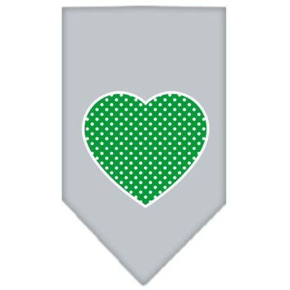 “Green Swiss Dot Heart” Cotton Pet Bandana from As You Wish Apparel – Dog Fashion Bandana