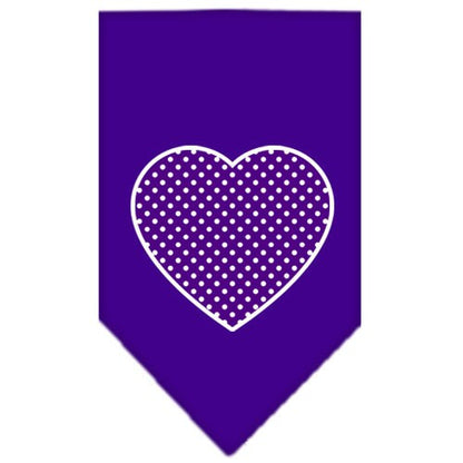 “Purple Swiss Dot Heart” Cotton Pet Bandana from As You Wish Apparel – Dog Fashion Bandana
