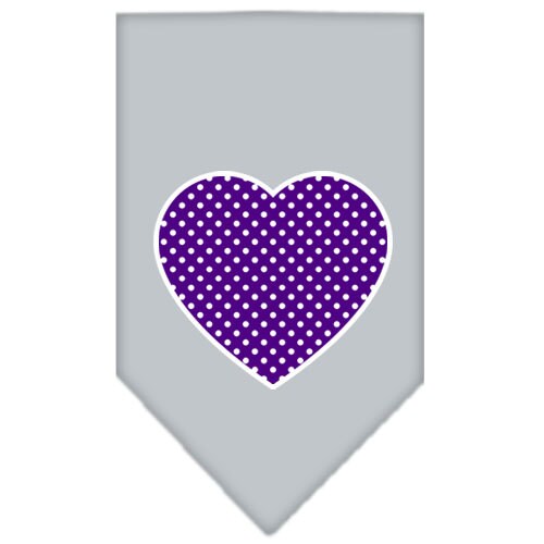“Purple Swiss Dot Heart” Cotton Pet Bandana from As You Wish Apparel – Dog Fashion Bandana