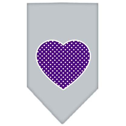 “Purple Swiss Dot Heart” Cotton Pet Bandana from As You Wish Apparel – Dog Fashion Bandana