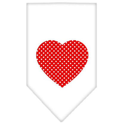 “Red Swiss Dot Heart” Cotton Pet Bandana from As You Wish Apparel – Dog Fashion Bandana