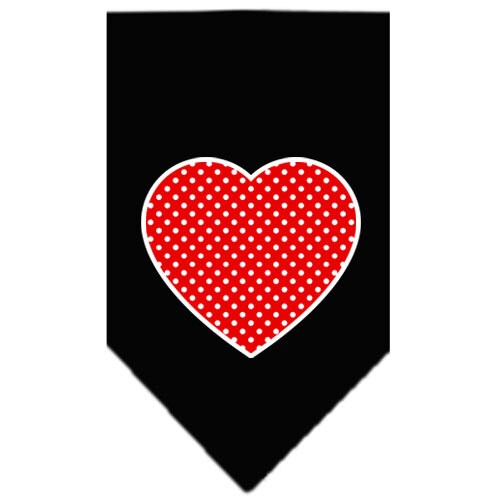 “Red Swiss Dot Heart” Cotton Pet Bandana from As You Wish Apparel – Dog Fashion Bandana