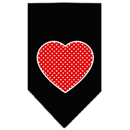“Red Swiss Dot Heart” Cotton Pet Bandana from As You Wish Apparel – Dog Fashion Bandana