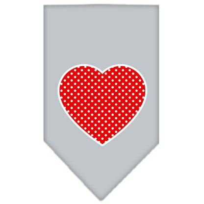 “Red Swiss Dot Heart” Cotton Pet Bandana from As You Wish Apparel – Dog Fashion Bandana