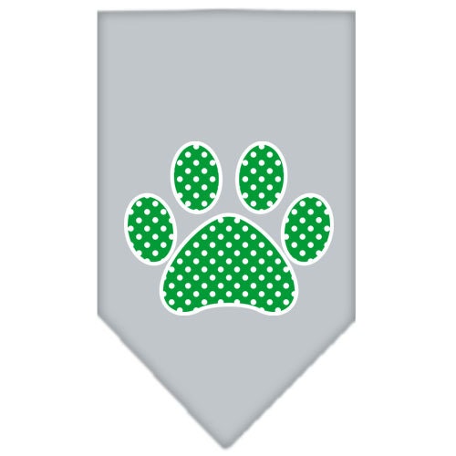 “Green Swiss Dot Paw” Cotton Pet Bandana from As You Wish Apparel – Dog Fashion Bandana