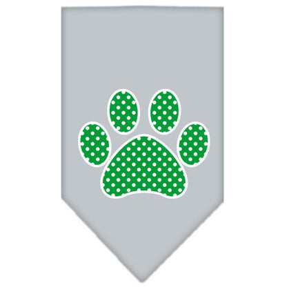 “Green Swiss Dot Paw” Cotton Pet Bandana from As You Wish Apparel – Dog Fashion Bandana