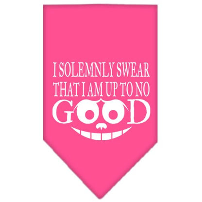 “I Solemnly Swear That I Am Up To No Good” Cotton Pet Bandana from As You Wish Apparel – Dog Humor Bandana