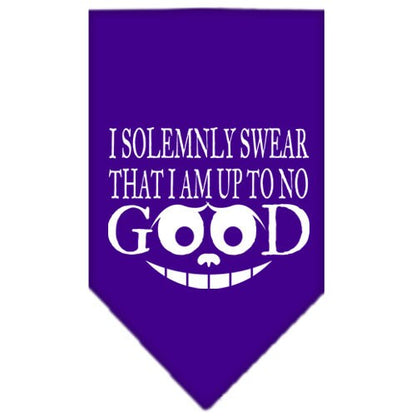 “I Solemnly Swear That I Am Up To No Good” Cotton Pet Bandana from As You Wish Apparel – Dog Humor Bandana