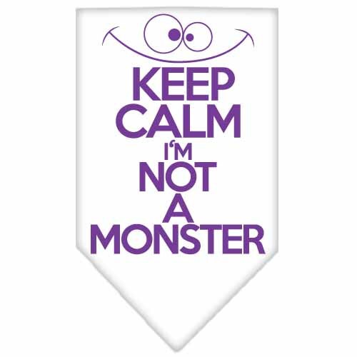 “Keep Calm, I’m Not A Monster” Cotton Pet Bandana from As You Wish Apparel – Dog Humor Bandana