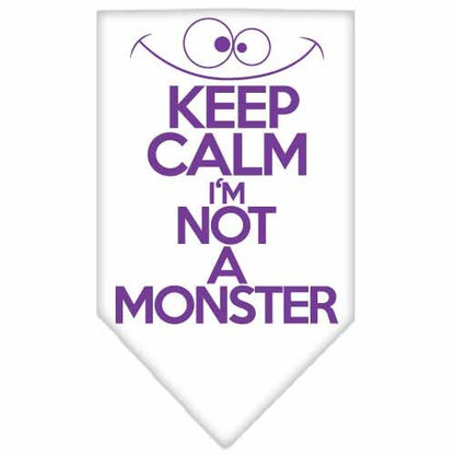“Keep Calm, I’m Not A Monster” Cotton Pet Bandana from As You Wish Apparel – Dog Humor Bandana