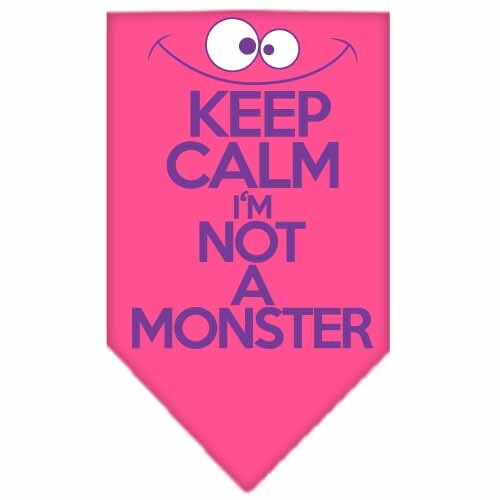 “Keep Calm, I’m Not A Monster” Cotton Pet Bandana from As You Wish Apparel – Dog Humor Bandana
