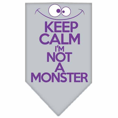 “Keep Calm, I’m Not A Monster” Cotton Pet Bandana from As You Wish Apparel – Dog Humor Bandana
