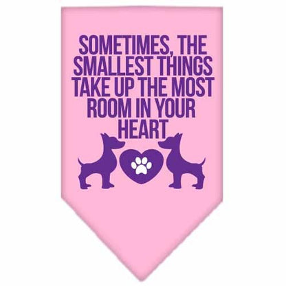 “Sometimes, The Smallest Things Take Up The Most Room In Your Heart” Cotton Pet Bandana from As You Wish Apparel – Dog Love Bandana
