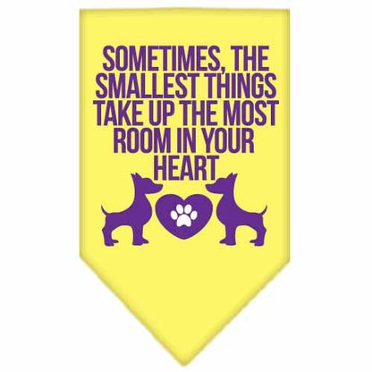 “Sometimes, The Smallest Things Take Up The Most Room In Your Heart” Cotton Pet Bandana from As You Wish Apparel – Dog Love Bandana