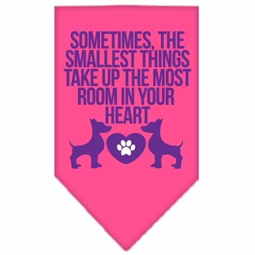 “Sometimes, The Smallest Things Take Up The Most Room In Your Heart” Cotton Pet Bandana from As You Wish Apparel – Dog Love Bandana