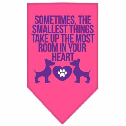 “Sometimes, The Smallest Things Take Up The Most Room In Your Heart” Cotton Pet Bandana from As You Wish Apparel – Dog Love Bandana