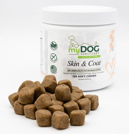 Radiant Refuge™ Skin & Coat Chews from My Dog Sanctuary – Dog Skin & Coat Wellness Supplements
