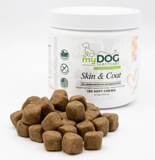 Radiant Refuge™ Skin & Coat Chews from My Dog Sanctuary – Dog Skin & Coat Wellness Supplements