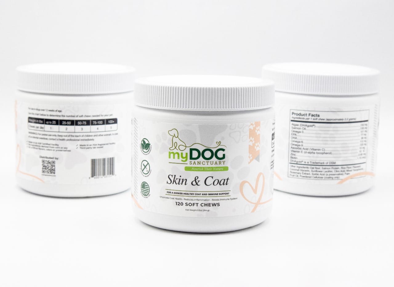 Radiant Refuge™ Skin & Coat Chews from My Dog Sanctuary – Dog Skin & Coat Wellness Supplements